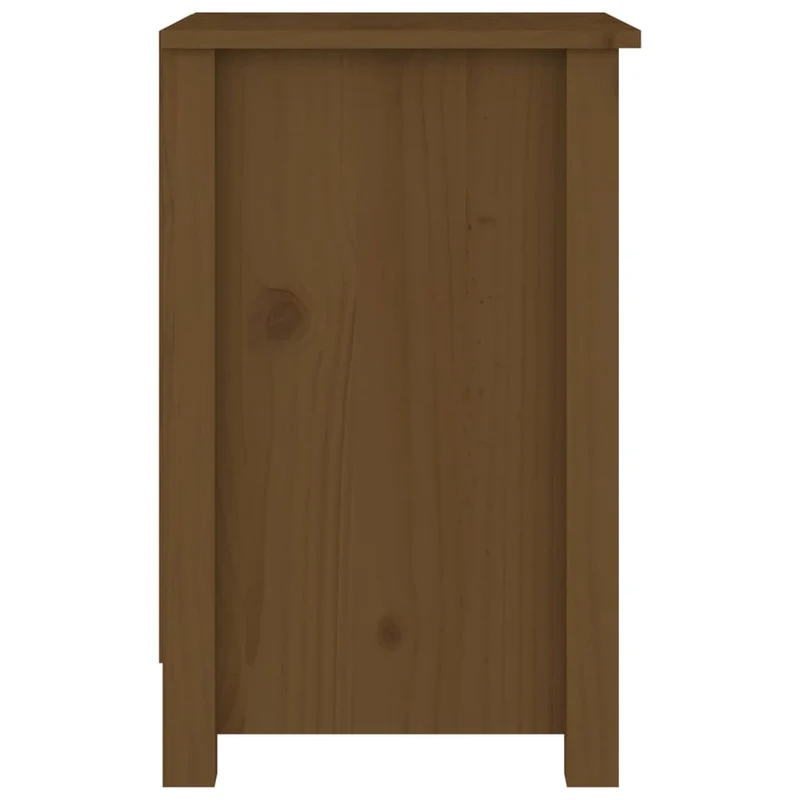 Table de chevet avec deux compartiments ouvert 40 x 35 x 55 cm bois de pin marron DEC034137