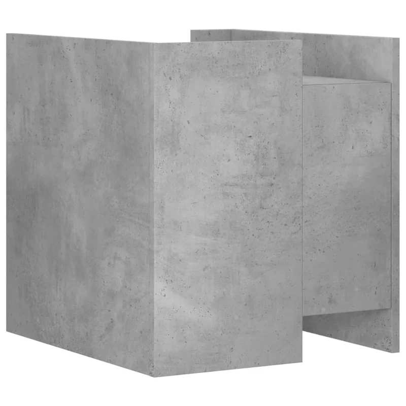 Table de chevet avec tiroir et étagère 45 x 50 x 50 cm bois d’ingénierie gris DEC034045