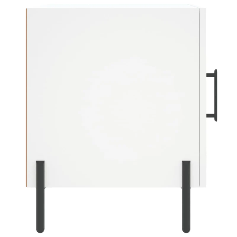Table de chevet avec compartiment avec porte 40 x 40 x 50 cm bois d’ingénierie blanc DEC033389