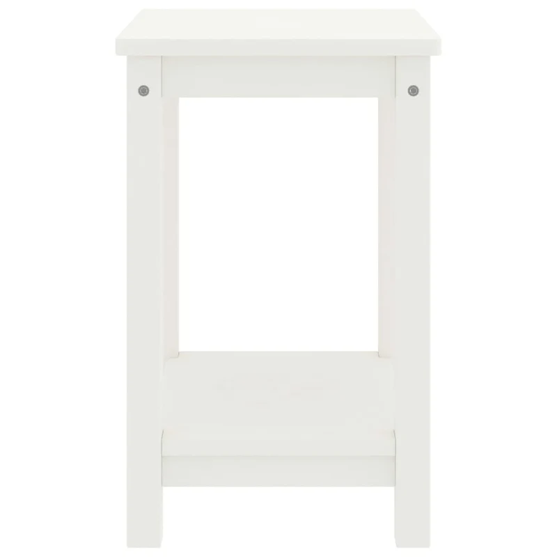 Table de chevet avec étagère 35 x 30 x 47 cm bois de pin blanc DEC033297
