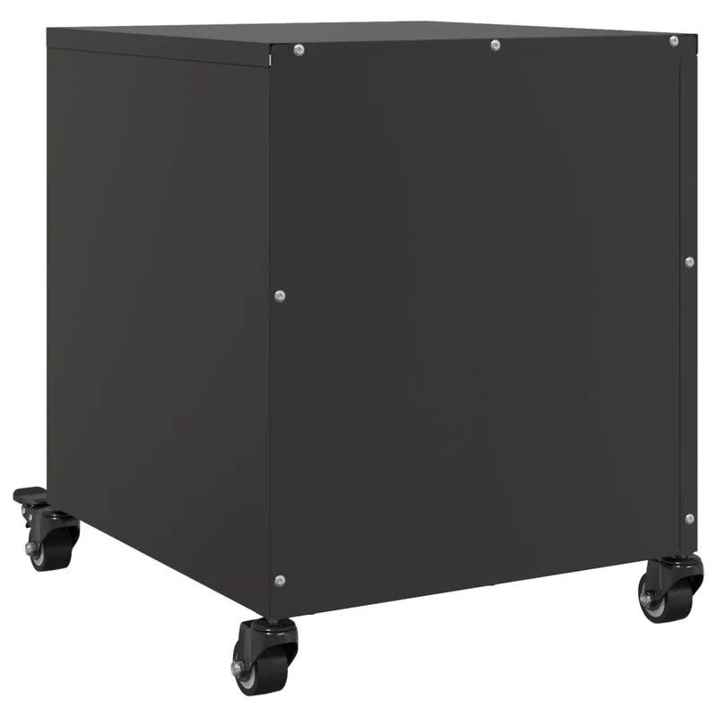 Table de chevet avec compartiment ouvert et tiroir 36 x 39 x 43,5 cm acier noir DEC034366