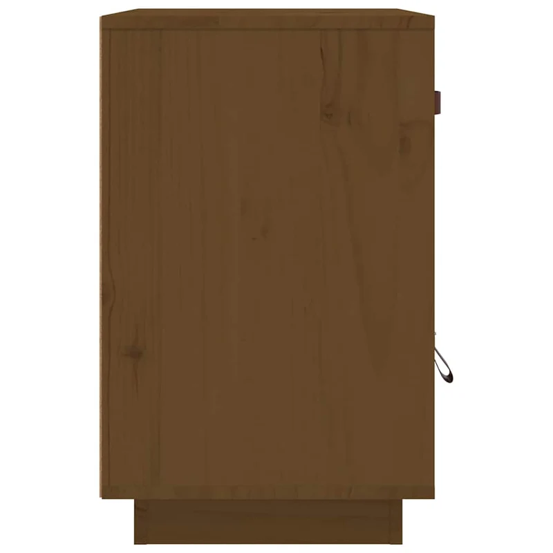 Table de chevet avec tiroir et compartiment avec porte 40 x 34 x 55 cm bois de pin marron DEC034134