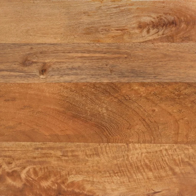 Table de chevet avec tiroir et compartiment en bois de manguier marron et noir DEC034118