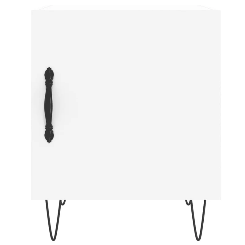 Table de chevet avec compartiment avec porte 40 x 40 x 50 cm bois d’ingénierie blanc DEC033393