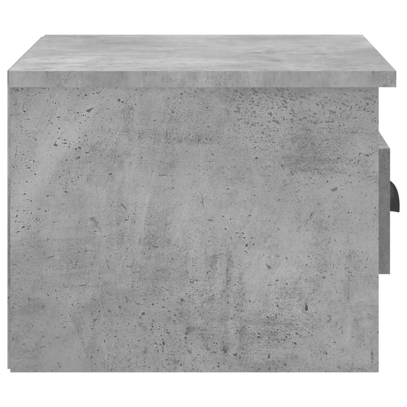 Table de chevet murale avec tiroirs 50 x 36 x 40 cm bois d'ingénierie gris DEC034304