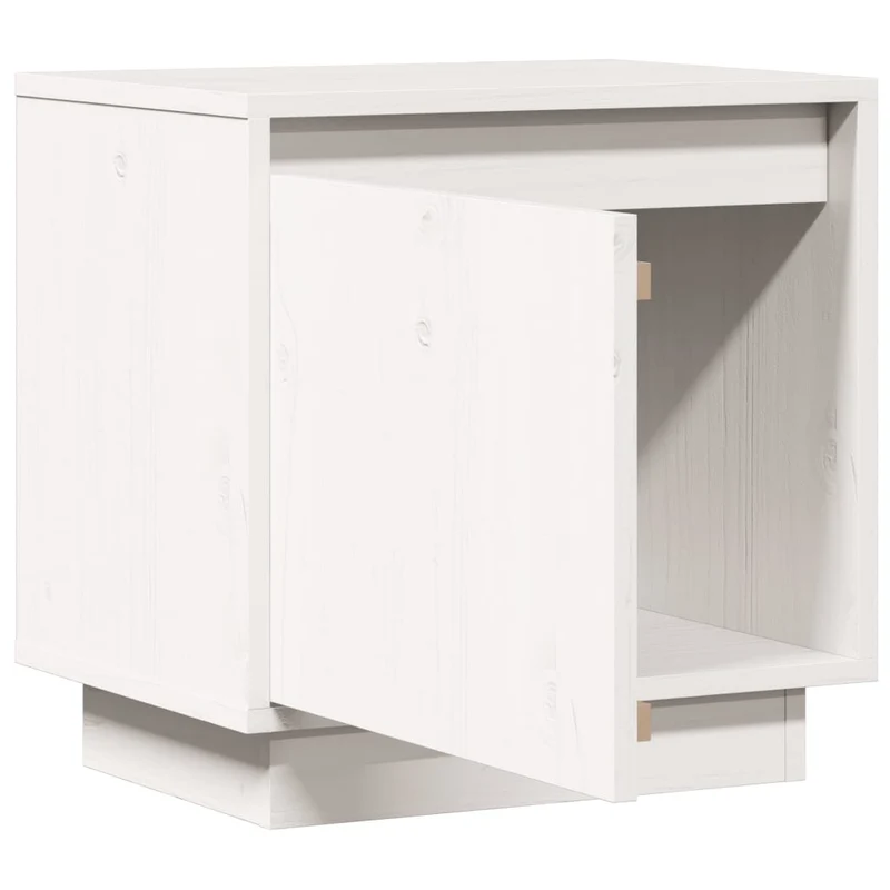 Table de chevet avec compartiment avec porte 40 x 30 x 40 cm bois de pin blanc DEC033336