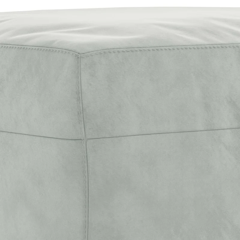 Repose-pieds bout de lit 60 x 50 x 41 cm velours gris DEC030235