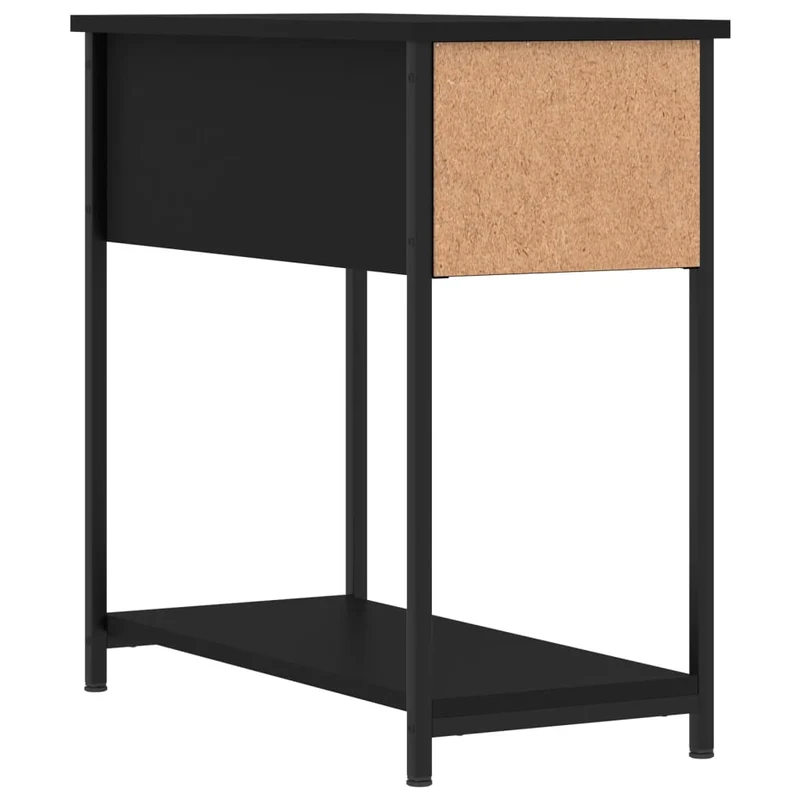 Table de chevet avec tiroir 30 x 60 x 60 cm bois d’ingénierie noir DEC034345