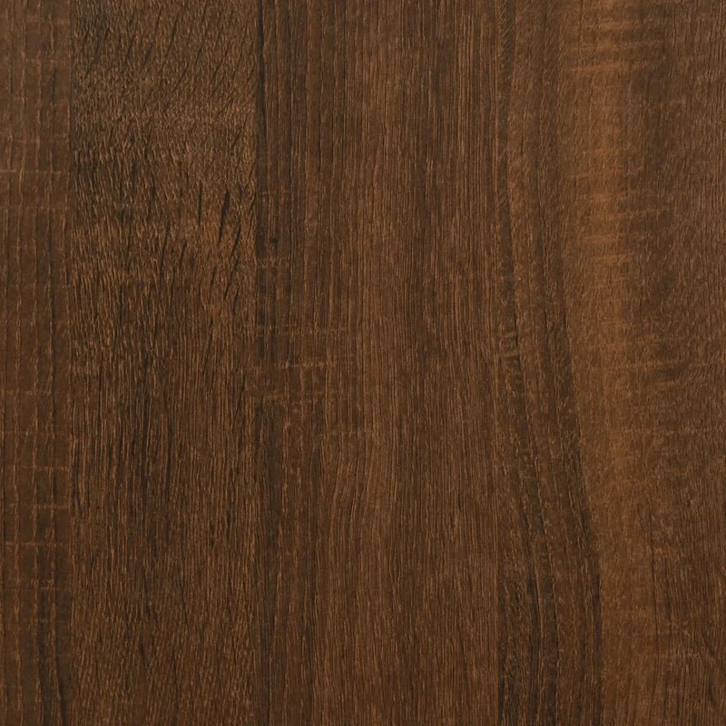 Lot de 2 tables de chevet murale avec tiroir et compartiment ouvert 40 x 30 x 61 cm bois d'ingénierie marron et métal DEC034155
