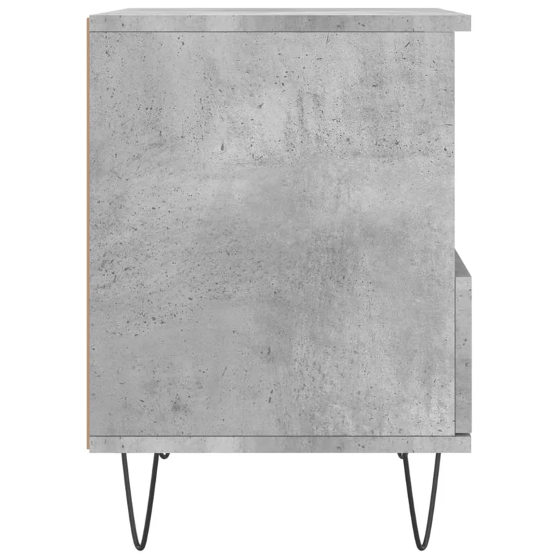 Table de chevet avec tiroir et compartiment ouvert 40 x 35 x 50 cm bois d’ingénierie gris DEC033998