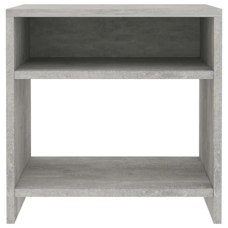 Table de chevet avec compartiment ouvert et étagère 40 x 30 x 40 cm bois d'ingénierie gris DEC033976