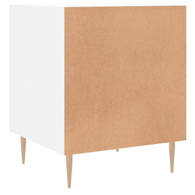 Table de chevet avec compartiment avec porte 40 x 40 x 50 cm bois d’ingénierie blanc DEC033395