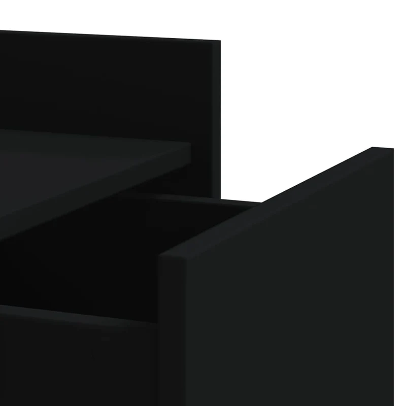 Table de chevet avec 3 tiroirs 45 x 50 x 65 cm bois d’ingénierie noir DEC034494