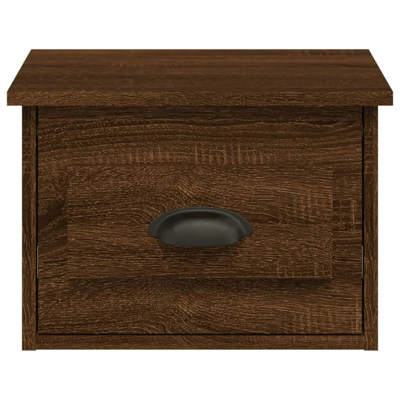 Table de chevet murale avec tiroir 41,5 x 36 x 28 cm bois d'ingénierie marron DEC034271