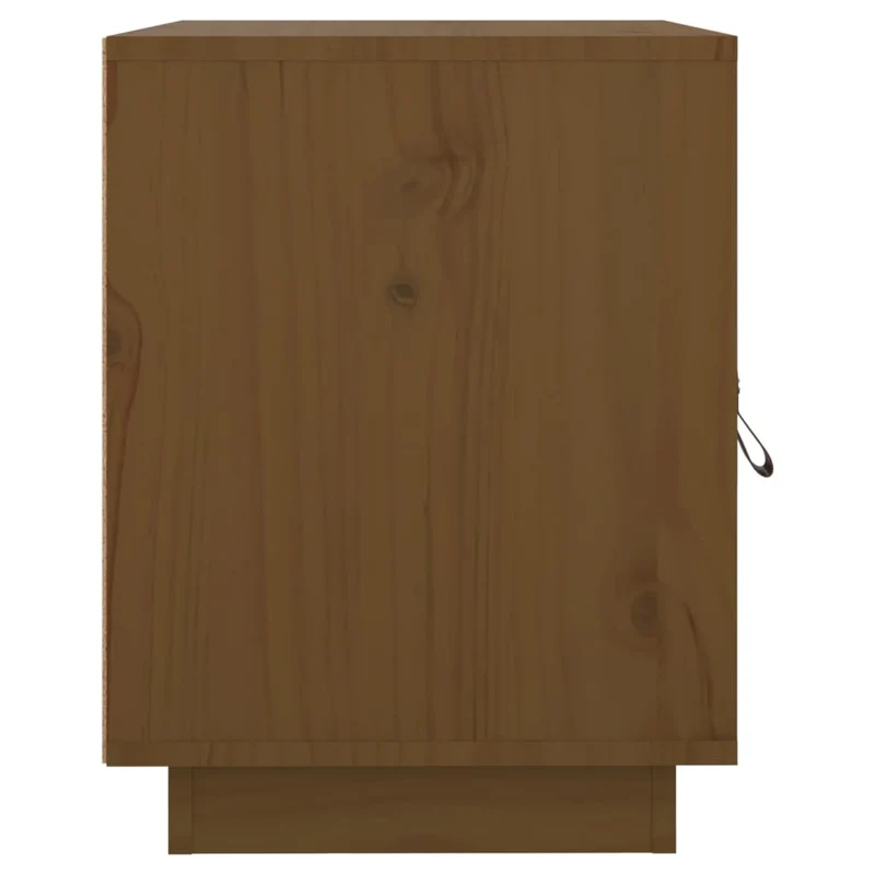 Table de chevet avec compartiment avec porte 40 x 34 x 45 cm bois de pin marron DEC034132
