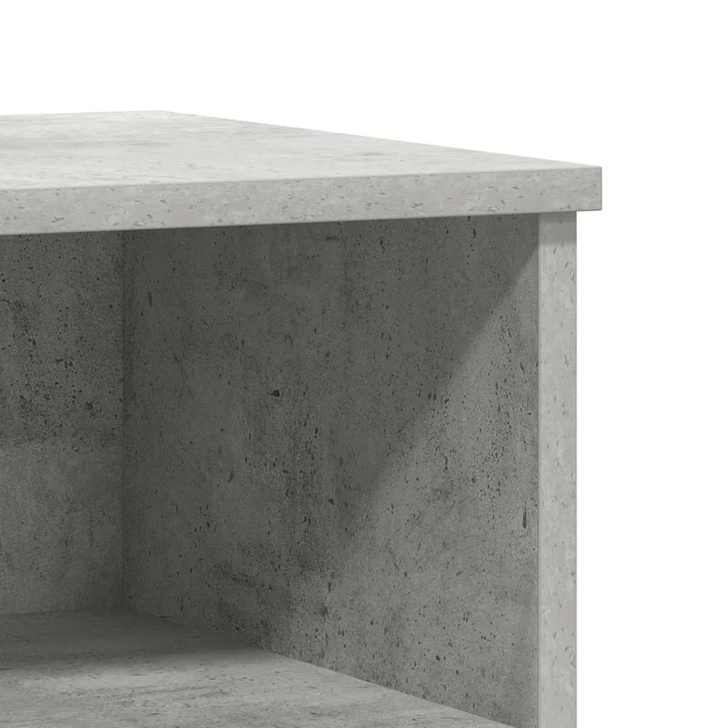Table de chevet avec tiroir et compartiment ouvert 40 x 35 x 50 cm bois d’ingénierie gris DEC034004