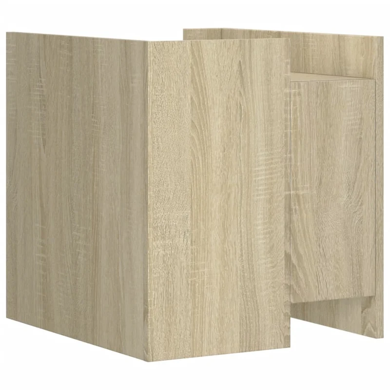 Table de chevet avec compartiment avec porte 45 x 50 x 50 cm bois d’ingénierie couleur chêne DEC033884