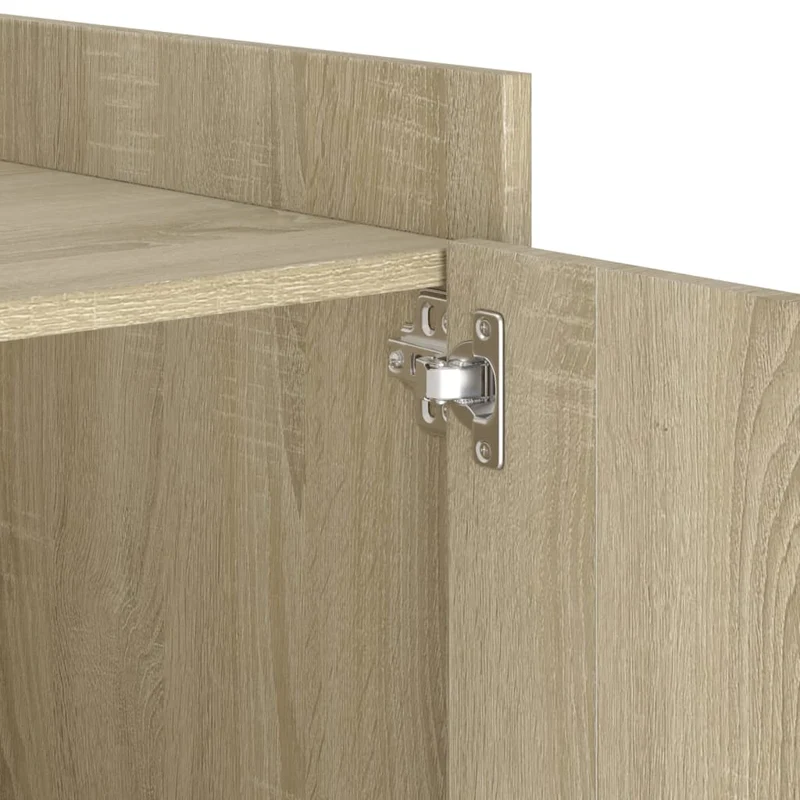 Table de chevet avec compartiment avec porte 45 x 50 x 50 cm bois d’ingénierie couleur chêne DEC033884