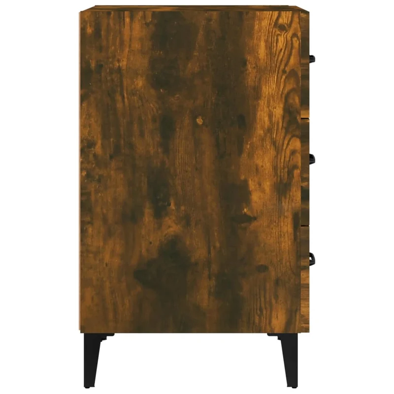 Table de chevet avec 3 tiroirs 40 x 40 x 66 cm bois d'ingénierie marron DEC033628