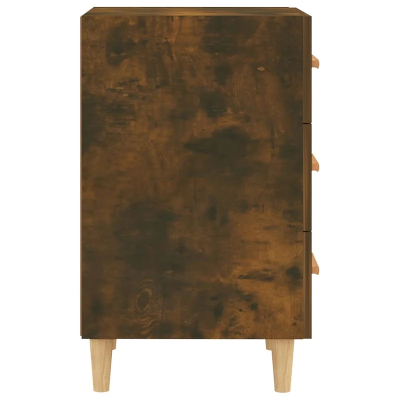 Table de chevet avec 3 tiroirs 40 x 40 x 66 cm bois d'ingénierie marron DEC033625