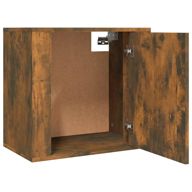 Table de chevet murale avc compartiment avec porte 50 x 30 x 47 cm en bois d'ingénierie marron DEC034261