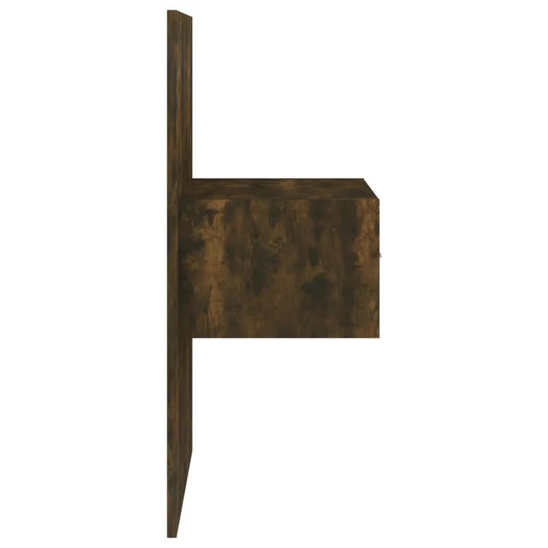 Table de chevet murale 48,5 x 32,5 x 80 cm en bois d'ingénierie marron DEC034249