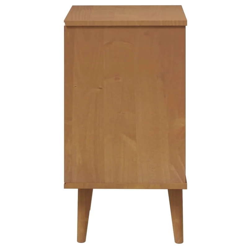 Table de chevet avec 3 tiroirs 40 x 35 x 65 cm bois de pin marron DEC034151