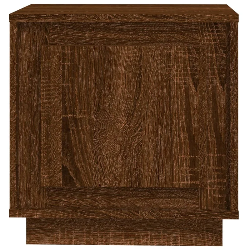 Table de chevet avec compartiment avec porte 44 x 35 x 45 cm bois d'ingénierie marron DEC033773