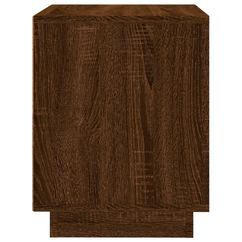 Table de chevet avec compartiment avec porte 44 x 35 x 45 cm bois d'ingénierie marron DEC033773
