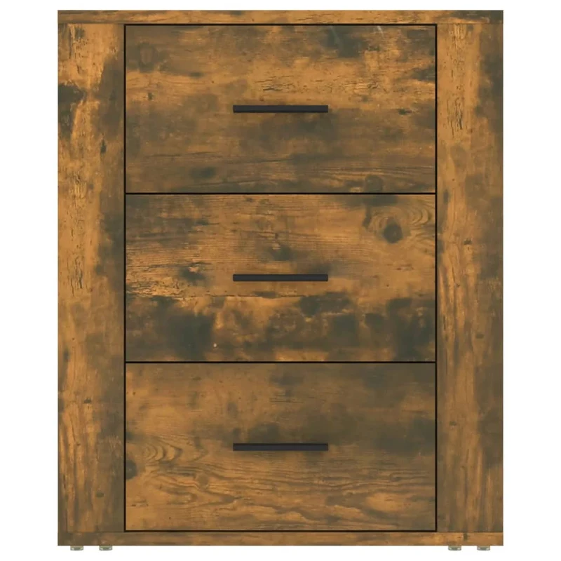 Table de chevet avec 3 tiroirs 50 x 36 x 60 cm bois d'ingénierie marron DEC033664