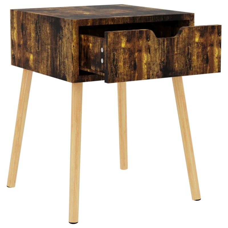 Table de chevet avec tiroir 40 x 40 x 56 cm bois d'ingénierie marron DEC033620