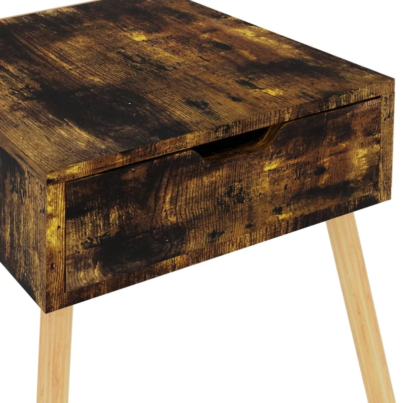 Table de chevet avec tiroir 40 x 40 x 56 cm bois d'ingénierie marron DEC033620