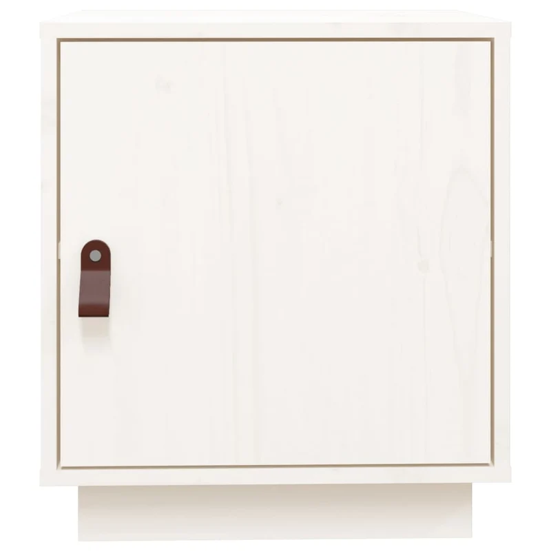 Table de chevet avec compartiments de rangement avec porte 40 x 34 x 45 cm bois de pin blanc DEC033349