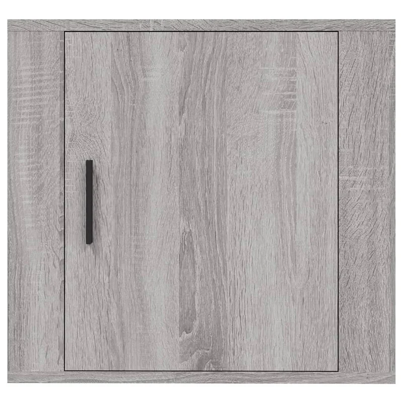 Table de chevet murale avec compartiment avec porte 50 x 30 x 47 cm bois d'ingénierie gris DEC034334