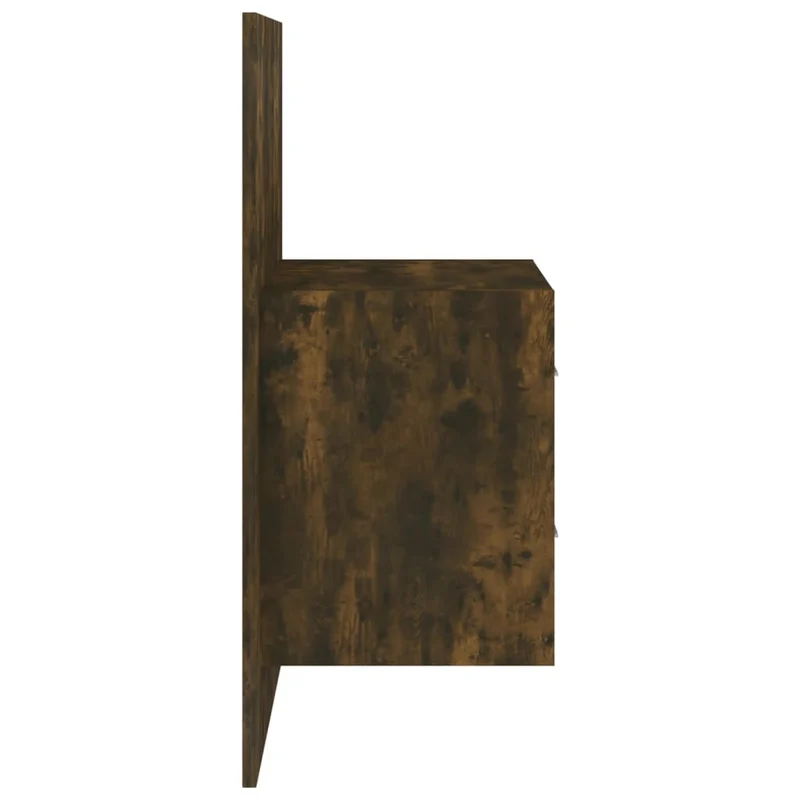 Table de chevet murale avec tiroirs 48,5 x 32,5 x 80 cm en bois d'ingénierie marron DEC034251