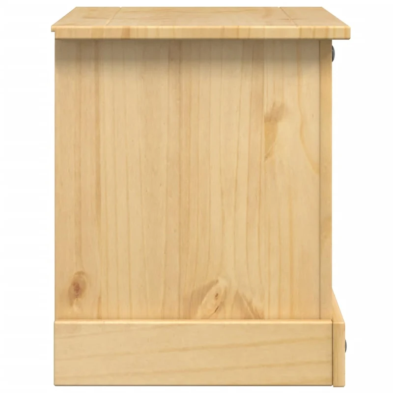 Table de chevet avec deux tiroirs 53 x 39 x 50 cm bois de pin massif DEC033906