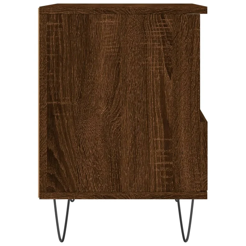 Table de chevet avec tiroir et compartiment ouvert 40 x 35 x 50 cm bois d’ingénierie marron DEC033723