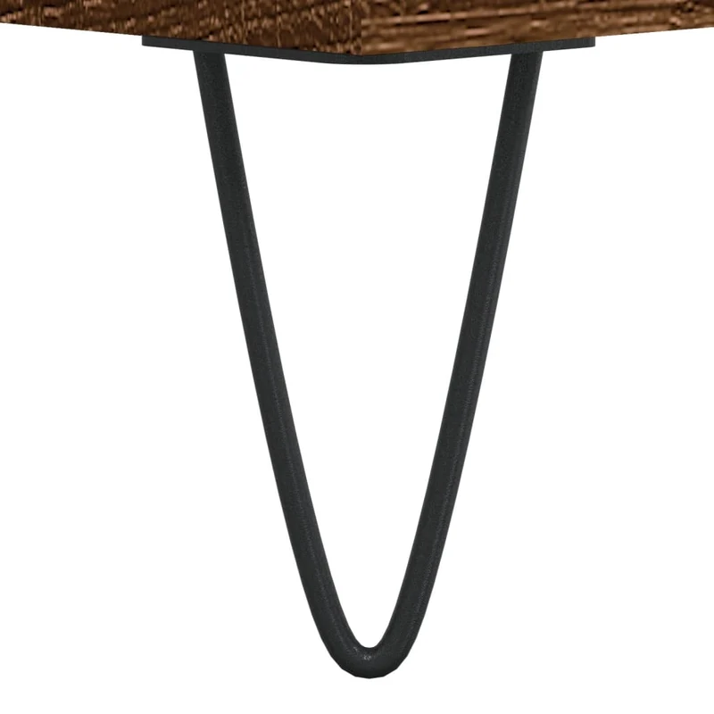 Table de chevet avec tiroir et compartiment ouvert 40 x 35 x 50 cm bois d’ingénierie marron DEC033723
