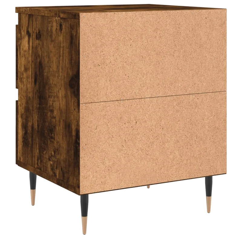 Table de chevet avec tiroirs 40 x 35 x 50 cm bois d’ingénierie marron DEC033589