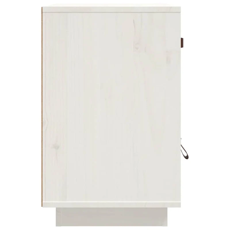 Table de chevet avec tiroir et compartiment 40x34x55 cm bois de pin blanc DEC033351