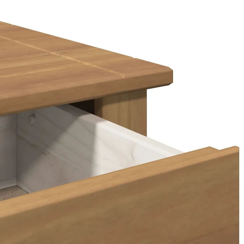 Table de chevet avec tiroir et compartiment 46 x 40 x 57 cm bois massif de pin DEC034543