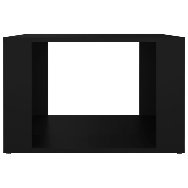 Table de chevet avec compartiment 57 x 55 x 36 cm bois d’ingénierie noir DEC034518
