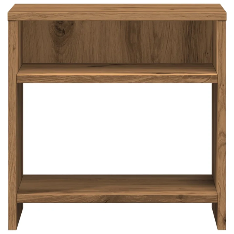Table de chevet avec deux compartiments 40 x 30 x 40 cm bois d'ingénierie couleur chêne DEC033532