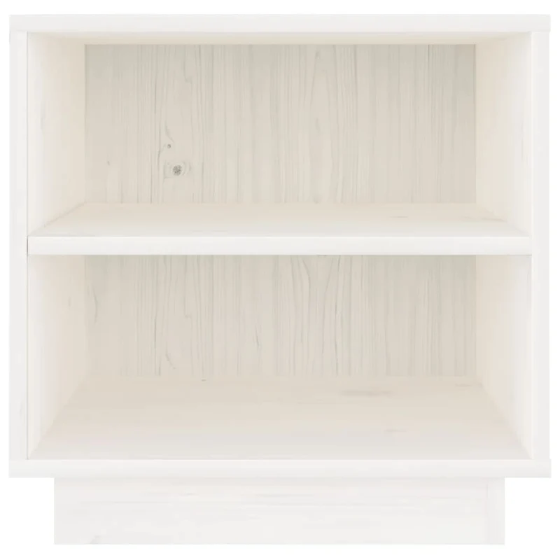 Table de chevet avec compartiment étagères 40 x 34 x 40 cm bois de pin blanc DEC033347