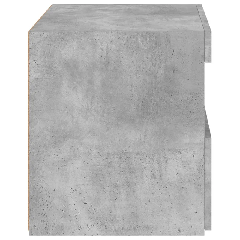 Table de chevet avec lumières LED tiroir et compartiment 50 x 40 x 45 cm bois d'ingénierie gris DEC033191