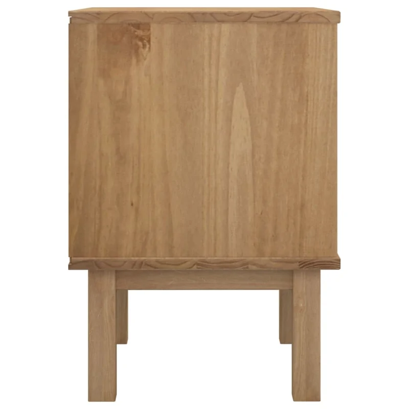 Table de chevet avec deux tiroirs 45 x 39 x 57 cm bois de pin massif DEC034540