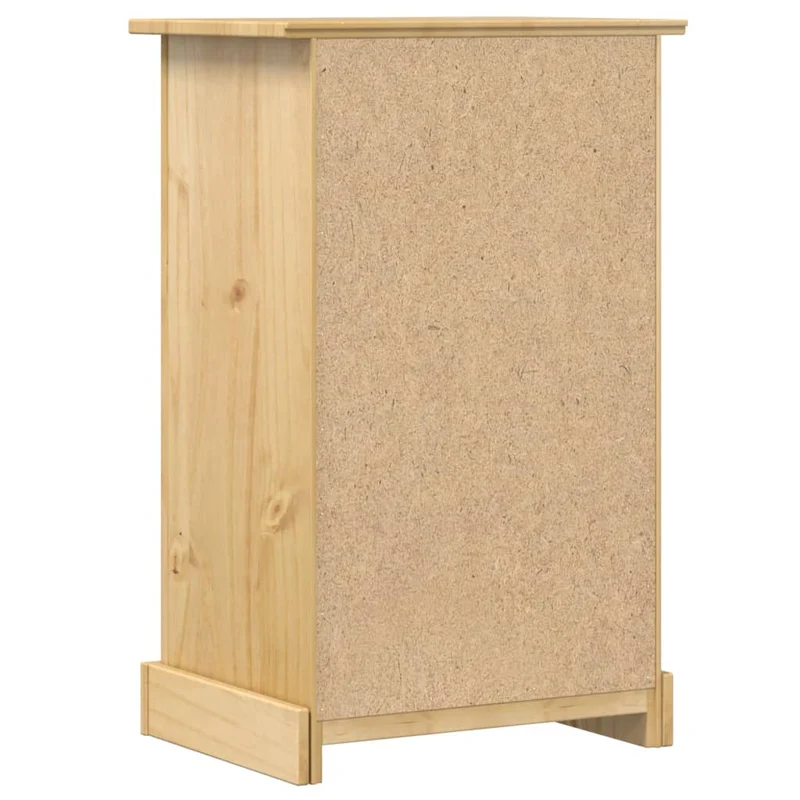 Table de chevet avec 4 tiroirs 53 x 39 x 84 cm bois de pin massif brun DEC033908