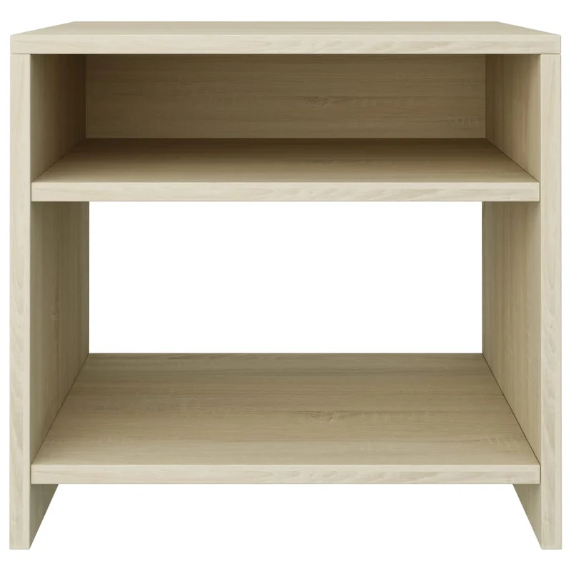 Table de chevet avec compartiment de rangement ouvert 40 x 30 x 40 cm bois d'ingénierie couleur chêne DEC033820