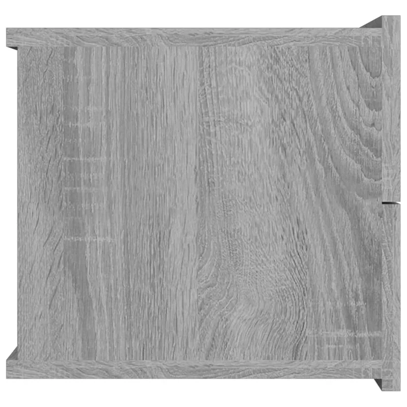 Table de chevet murale avec 2 tiroirs 40 x 30 x 30 cm bois d'ingénierie gris DEC034597