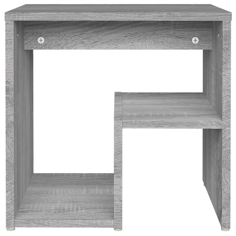 Table de chevet avec étagères 40 x 30 x 40 cm bois d'ingénierie gris DEC034598